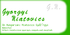 gyorgyi miatovics business card